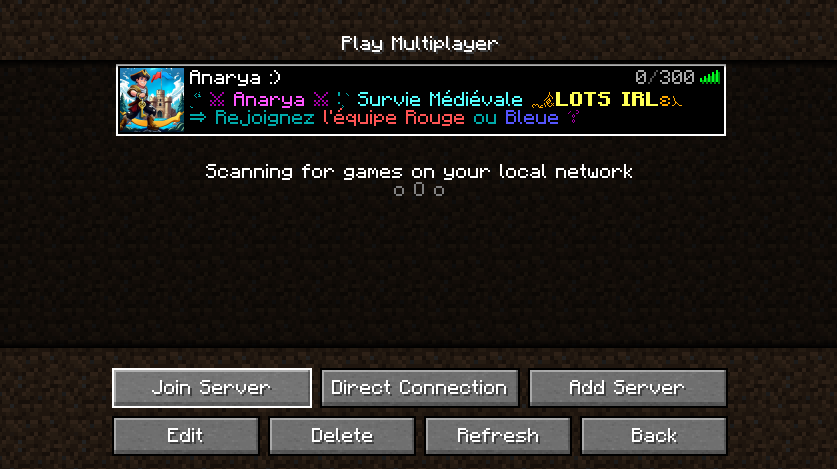 Rejoindre le serveur